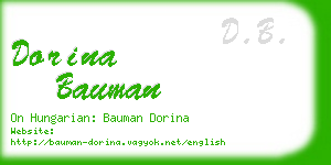 dorina bauman business card